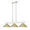 Z-Lite Cobalt 3 Light Billiard Light, Brushed Nickel & Satin Gold 152BN-MSG - alternate 4